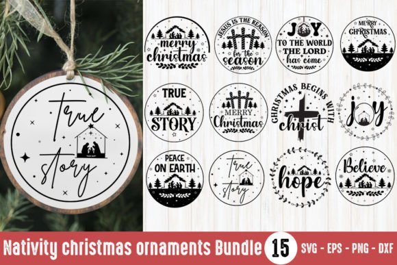 Nativity Christmas Ornaments SVG Bundle Review