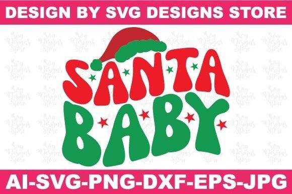 Santa Baby Christmas Svg Png Design